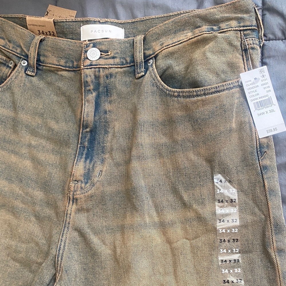 PacSun Men's Tan Relaxed Jeans